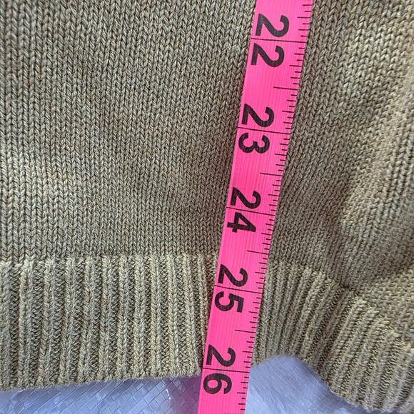 Karen Scott Cotton Hardware Henley Sweater color tan sz S - Picture 10 of 10